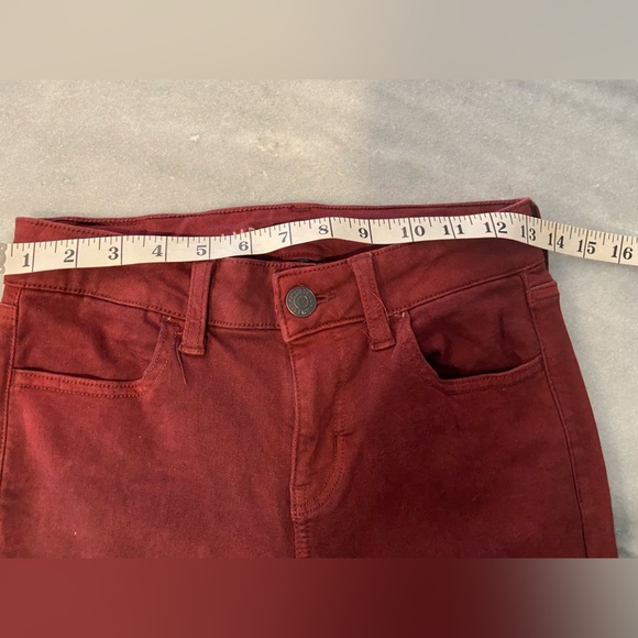 NWOT American Eagle Size 6 Next Level Stretch Jegging Skinny Jeans Burgundy - Picture 13 of 15